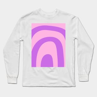 Boho purple and pink rainbow pattern Long Sleeve T-Shirt